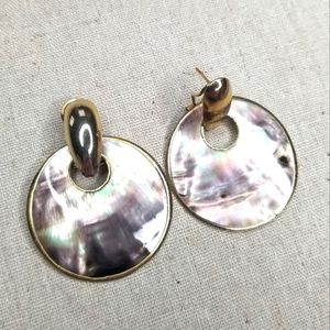VINTAGE | Abalone Post Earrings